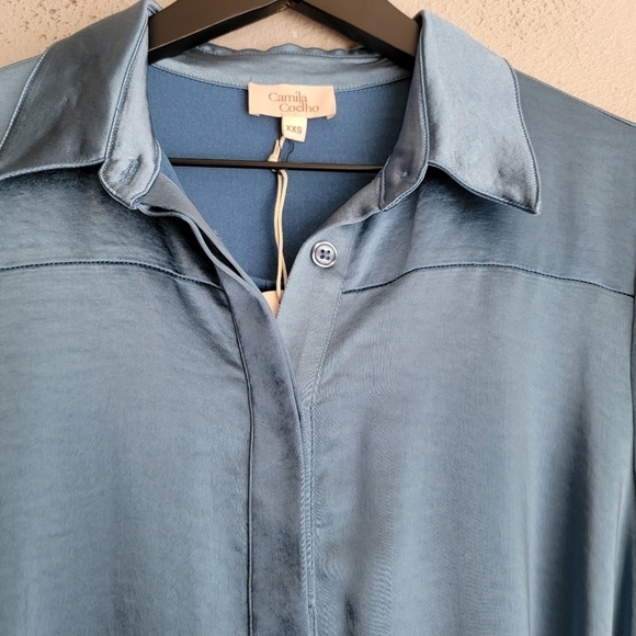 Camila Coelho Priscilla Mini Dress in Blue size XXS NWT - Picture 5 of 9